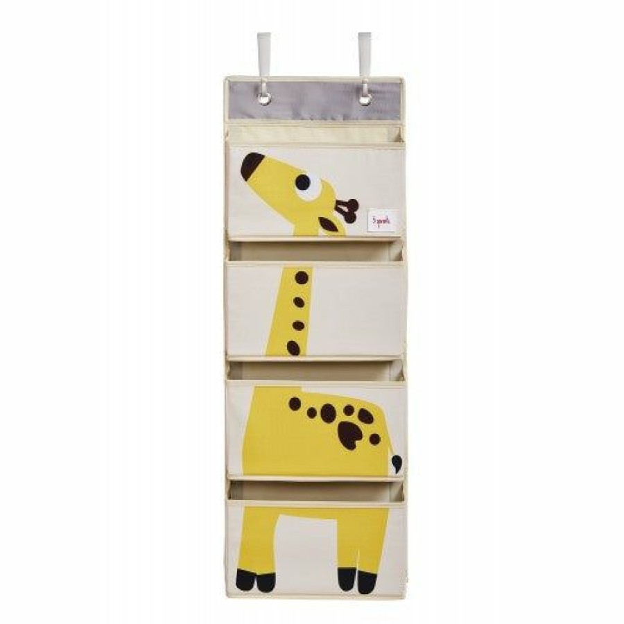 Kids Interiors & Decor * | Nursery Storage Caddy'S 3 Sprouts Wall Organiser Giraffe